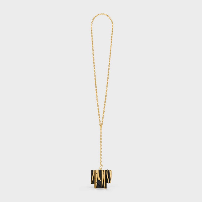 Celine Nevelson Project Vermeil and Oak Wood Necklaces Gold / Black | CL-592292