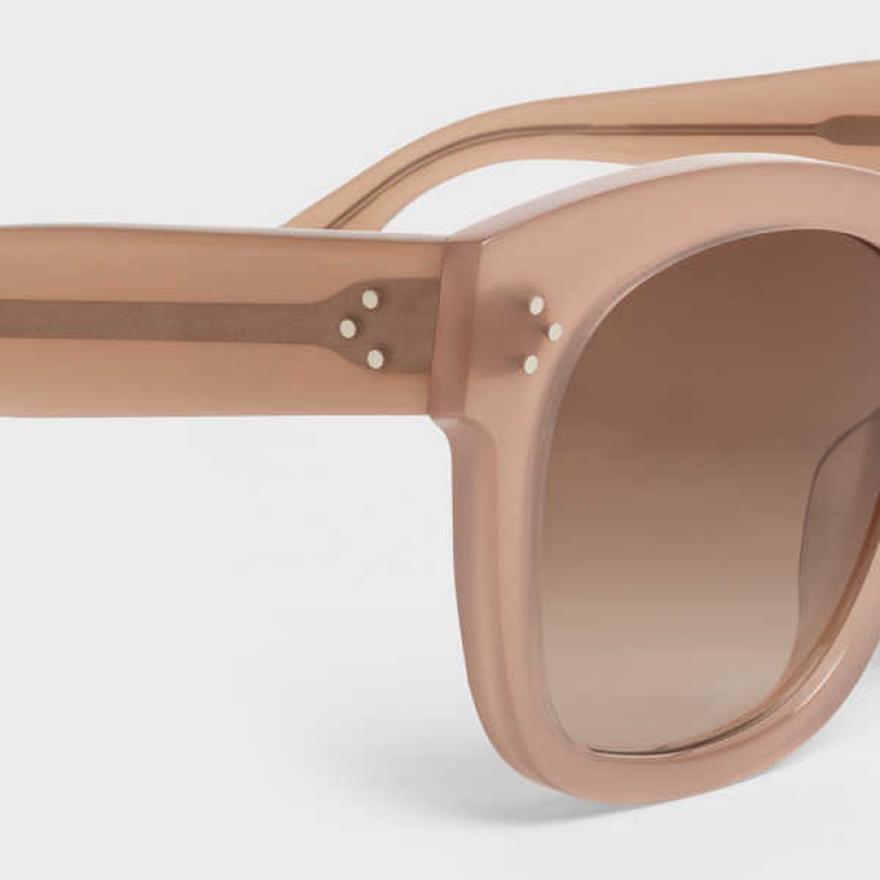 Celine Oversized S002 in Acetate Sunglasses Milky Hazelnut | CL-592439