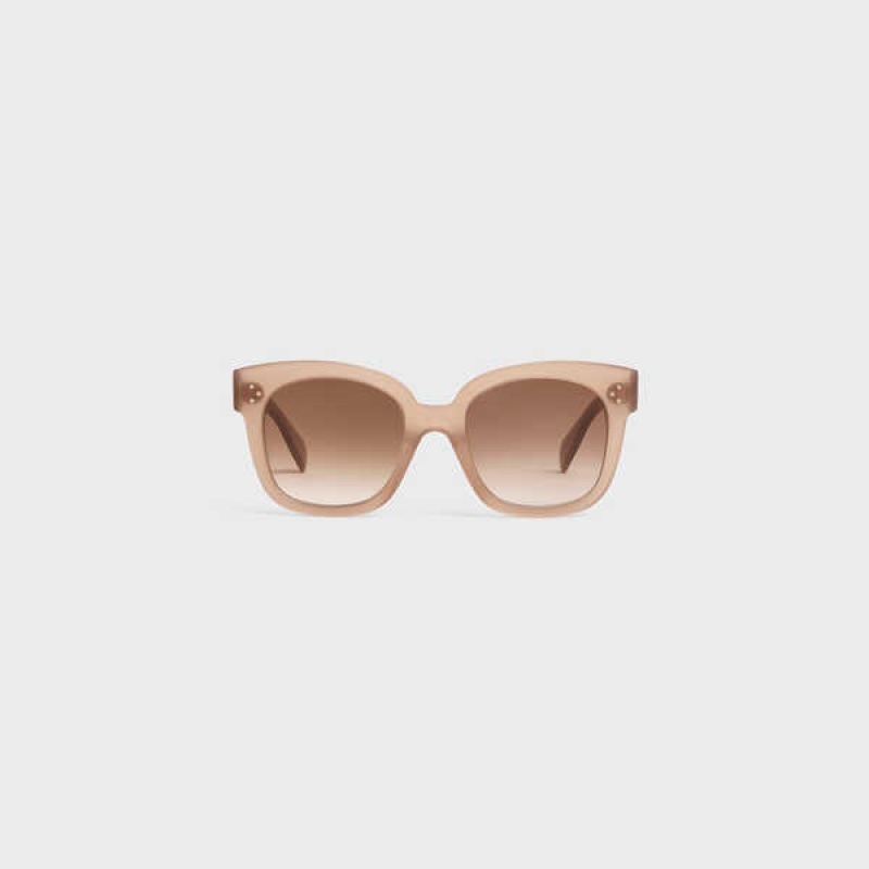 Celine Oversized S002 in Acetate Sunglasses Milky Hazelnut | CL-592439