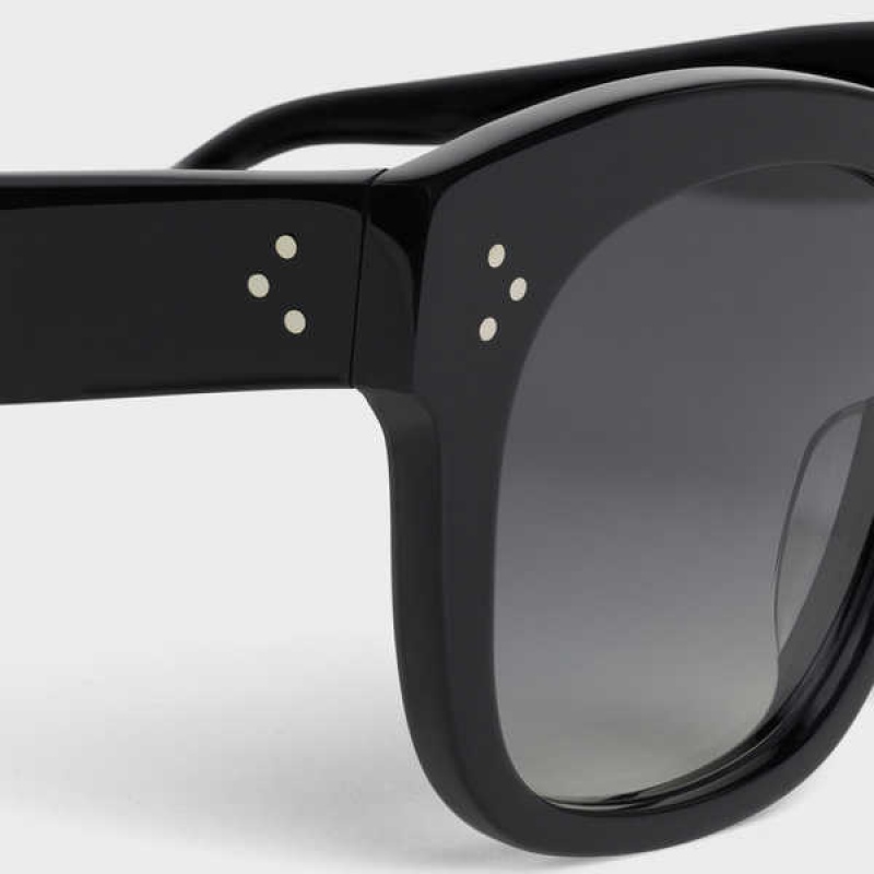 Celine Oversized S002 in Acetate Sunglasses Black | CL-592436