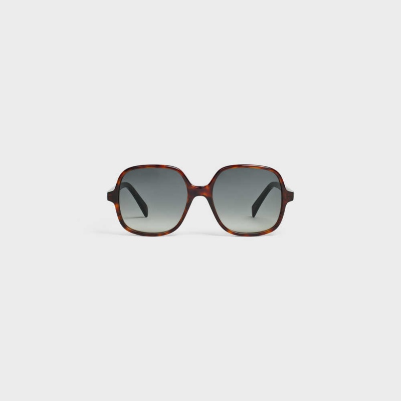 Celine Oversized S244 in Acetate Sunglasses Red Havana | CL-592435