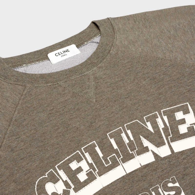 Celine Paris 70 s in cotton and cashmere Sweatshirts LIGHT BROWN / CREAM | CL-592800