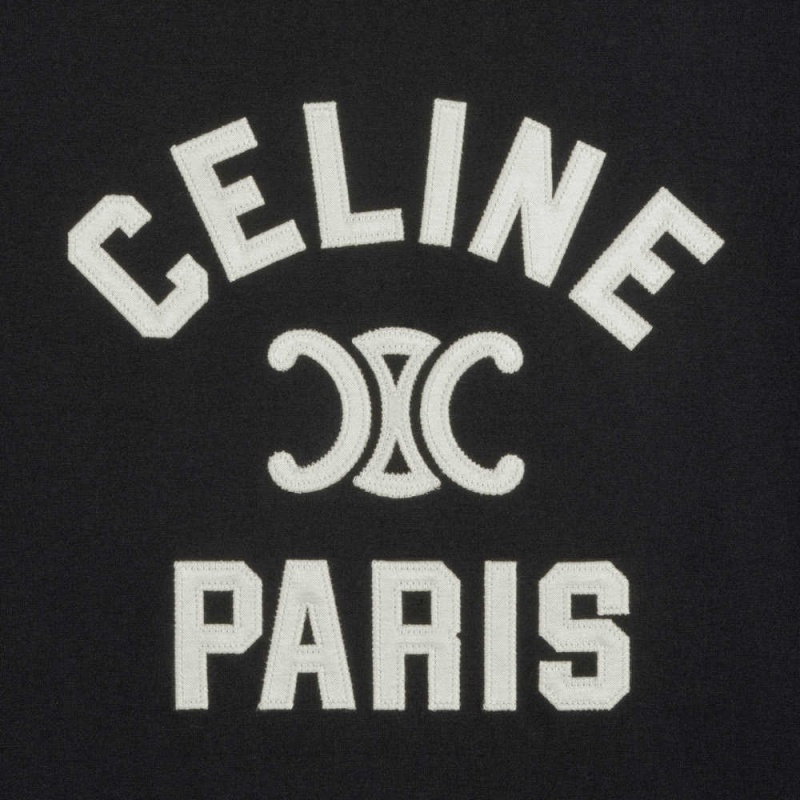 Celine Paris boxy in cotton jersey T-shirts Black / white | CL-592787