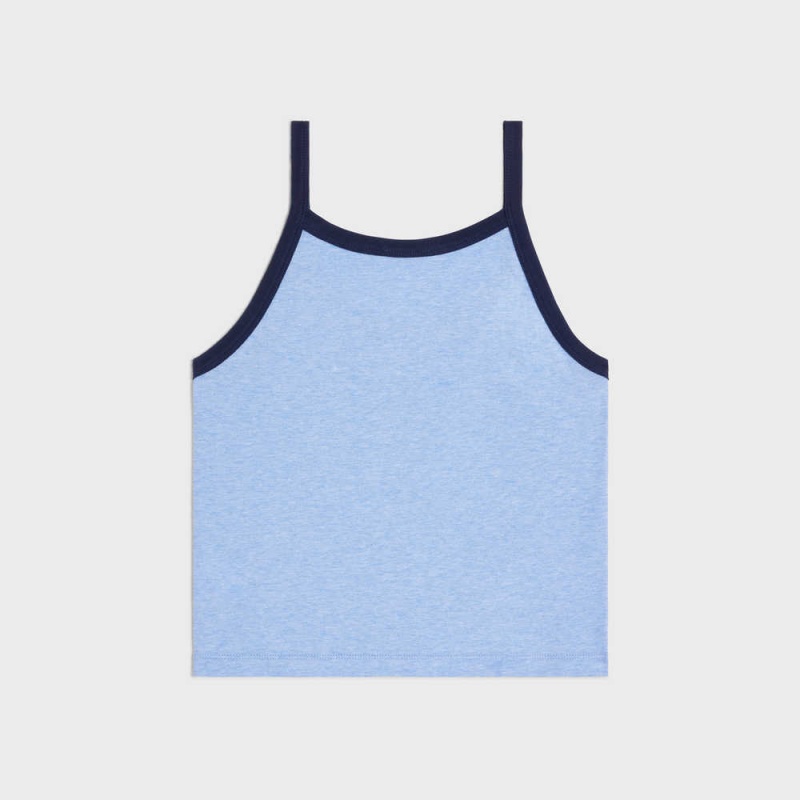 Celine Paris tank in cotton jersey Sweatshirts blue / navy | CL-592796