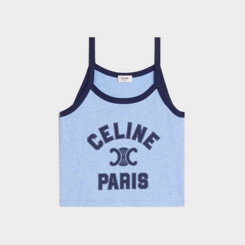 Celine Paris tank in cotton jersey Sweatshirts blue / navy | CL-592796