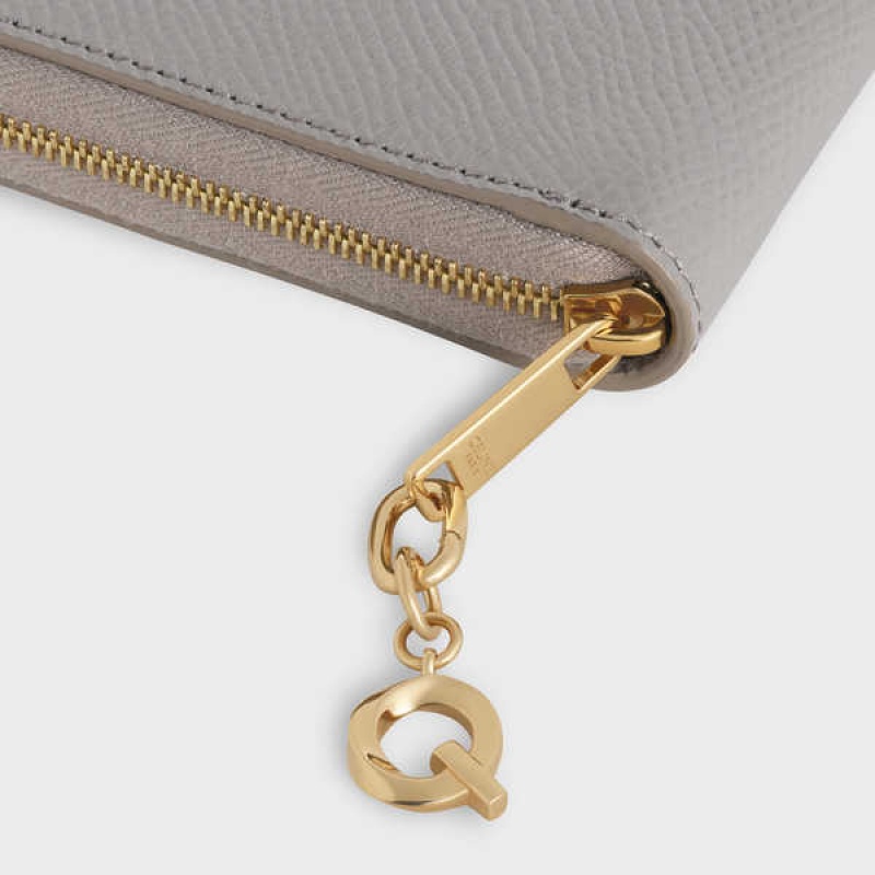 Celine Q CHARM in Brass Leather Goods Accessories Gold | CL-592936