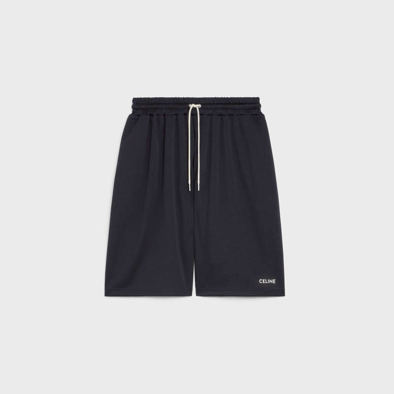 Celine REVERSIBLE OVERSIZED IN JERSEY Shorts Black | CL-592078