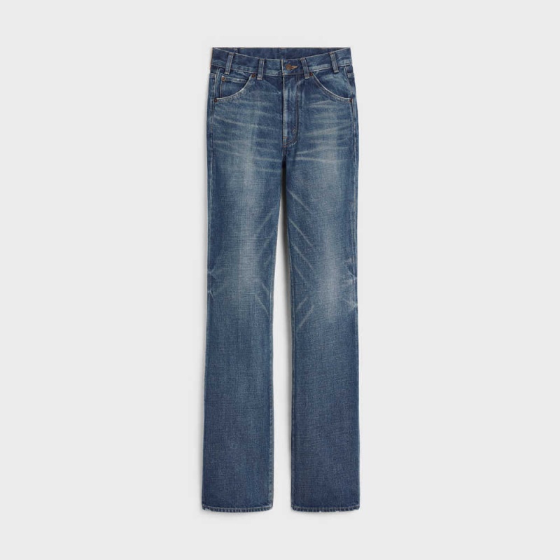 Celine SERGE FLARE JEANS IN DARK UNION WASH DENIM Pants DARK UNION WASH | CL-592724