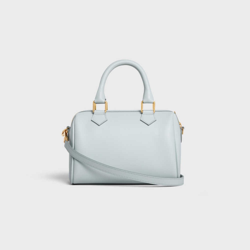 Celine SMALL BOSTON in Smooth Calfskin Cuir Triomphe Soft Blue | CL-593150