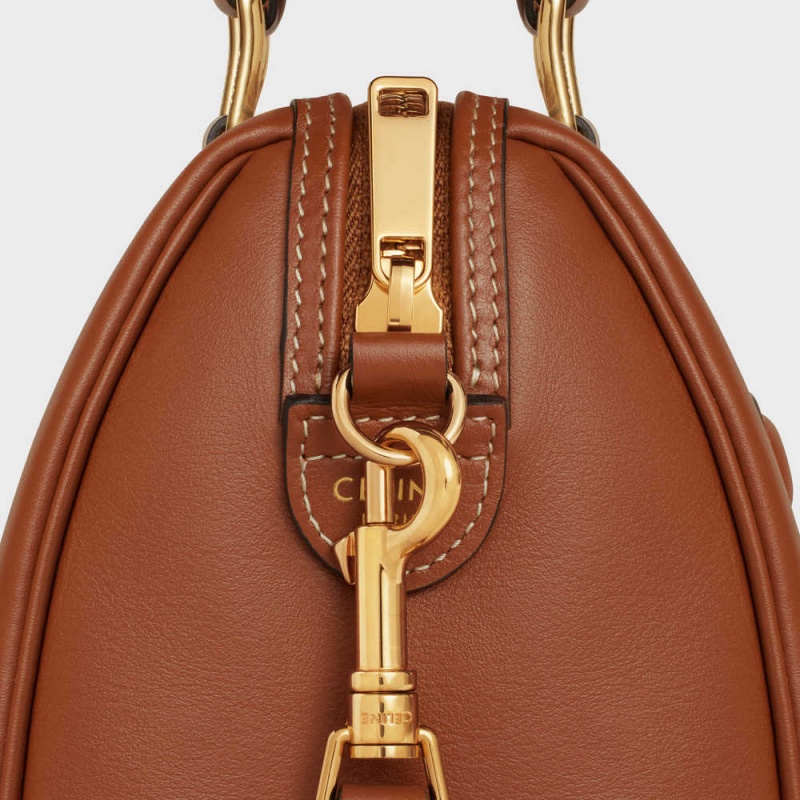 Celine SMALL BOSTON in Smooth Calfskin Cuir Triomphe Tan | CL-593149