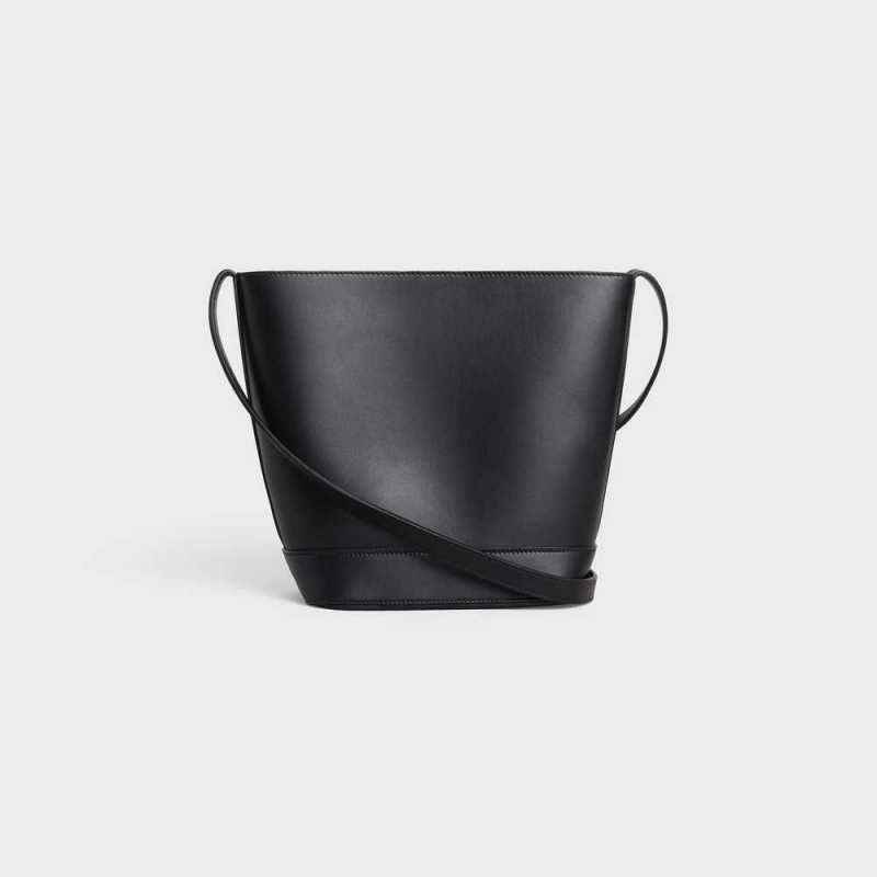 Celine SMALL BUCKET in Smooth Calfskin Cuir Triomphe Black | CL-593145