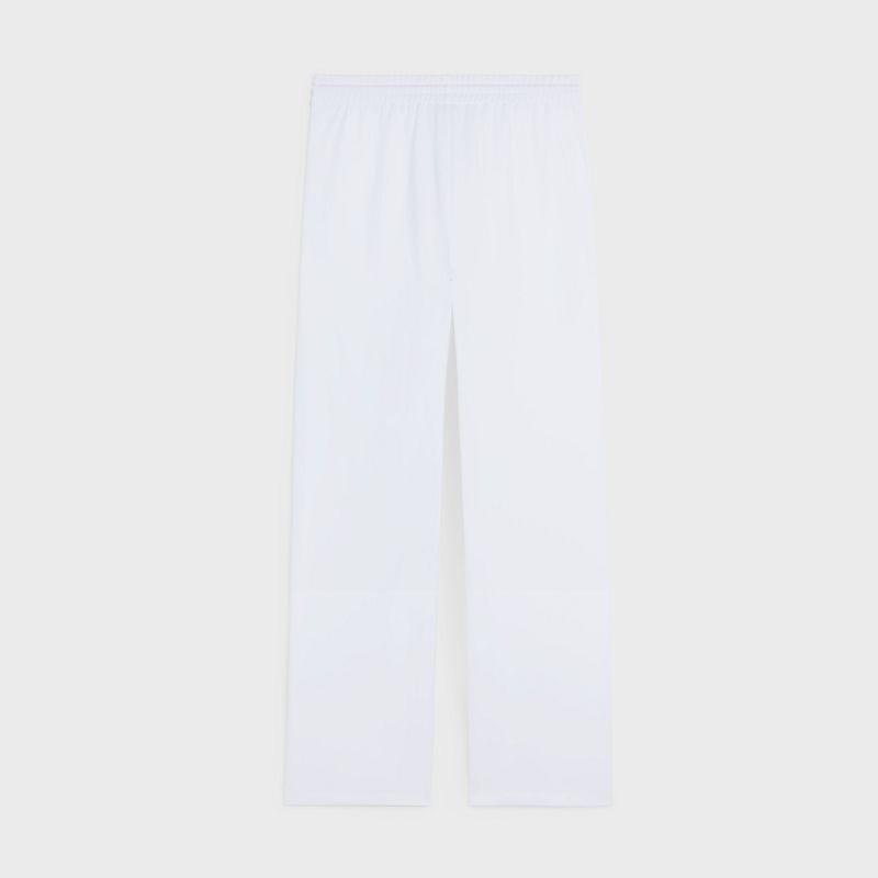 Celine STRAIGHT JOGGING IN DOUBLE FACE JERSEY Pants White | CL-592042