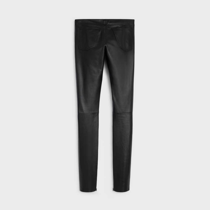 Celine Skinny jeans in plongé Leather Black | CL-592608