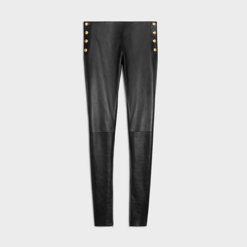 Celine Skinny jeans in plongé Leather Black | CL-592608