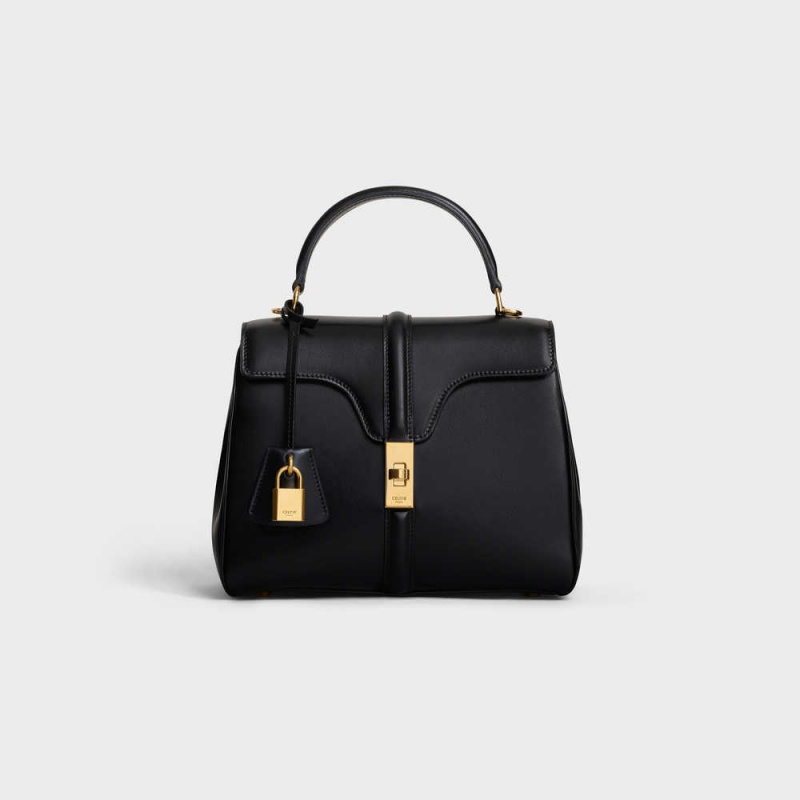 Celine Small Bag in satinated calfskin 16 Black | CL-593275