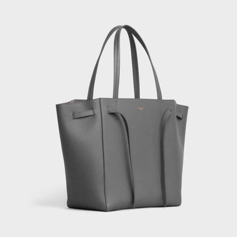 Celine Small Phantom in soft grained calfskin Cabas Grey | CL-593092