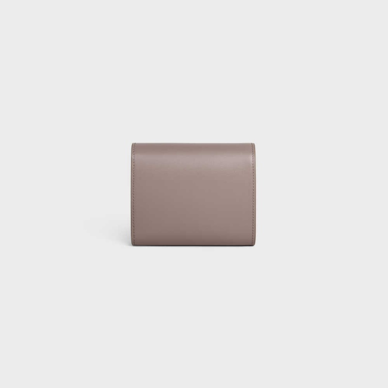 Celine Small TRIOMPHE in Shiny calfskin Wallets Pebble | CL-592970