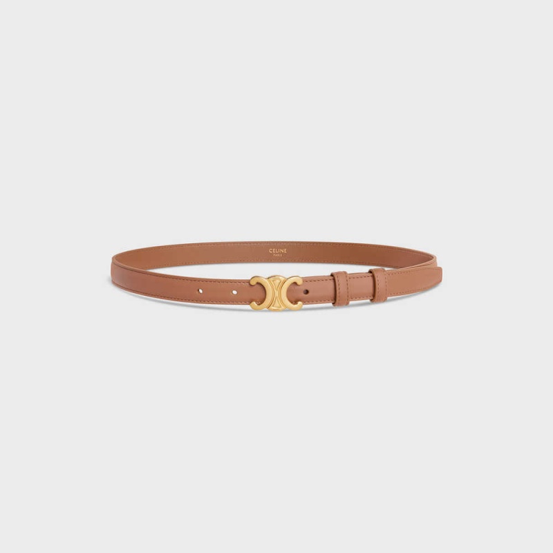 Celine Small Triomphe in Smooth Calfskin Belts Bronze | CL-592468