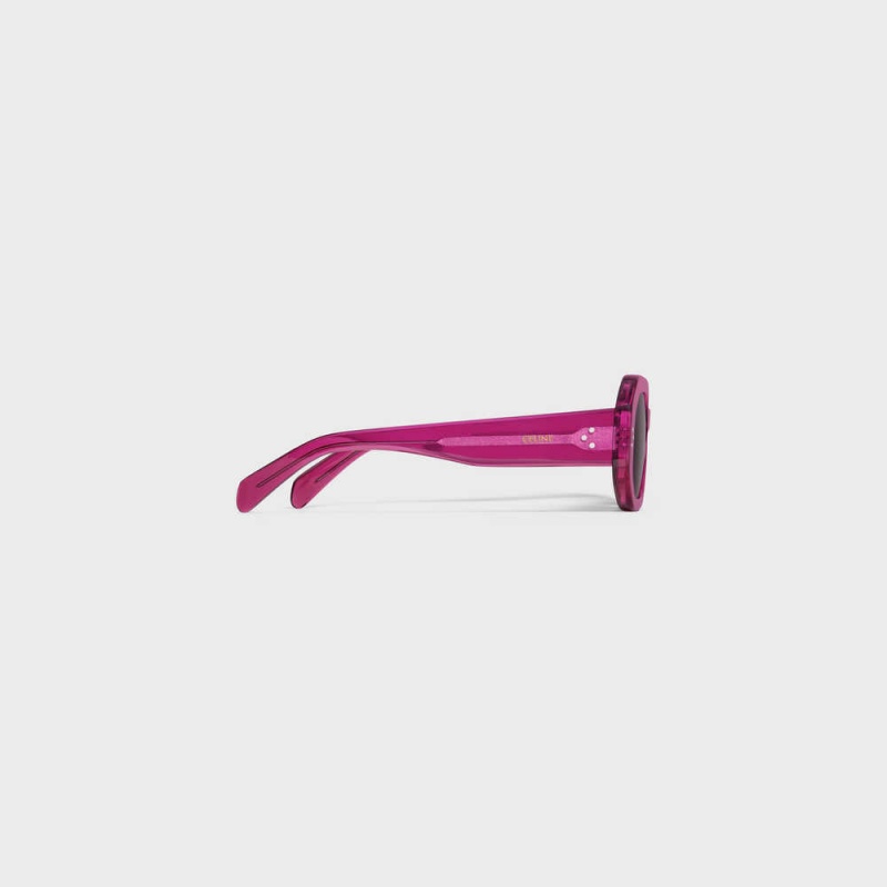 Celine Square S255 in Acetate Sunglasses Transparent Cherry | CL-592403