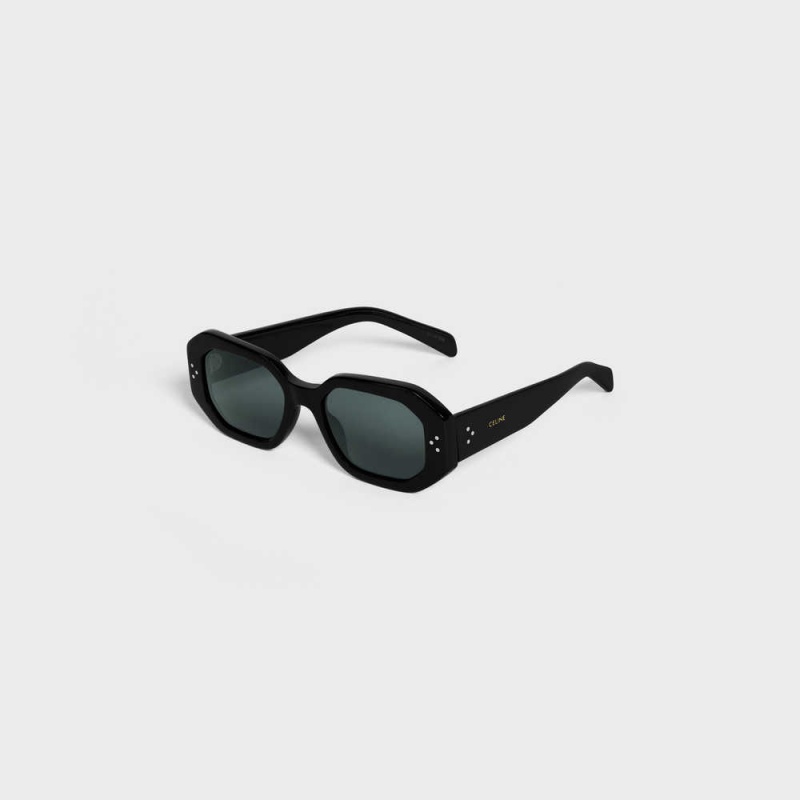 Celine Square S255 in Acetate Sunglasses Black | CL-592401