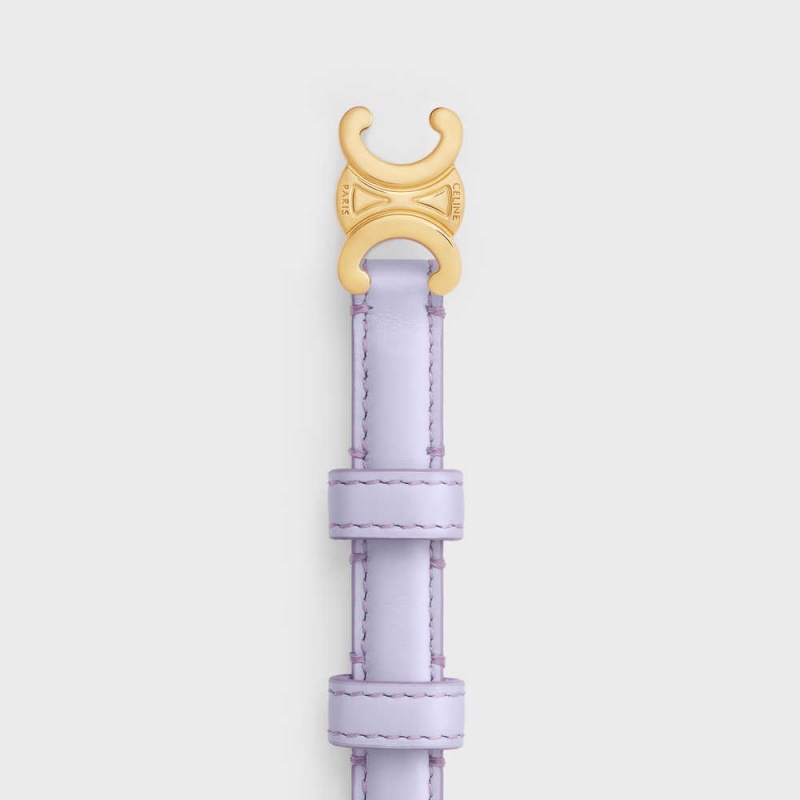 Celine TEEN TRIOMPHE in Taurillon Leather Belts Light Lavender | CL-592473