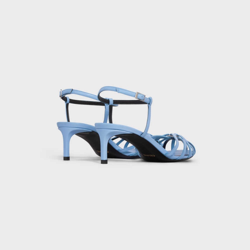 Celine TRIOMPHE in CALFSKIN Sandals Light blue | CL-592602