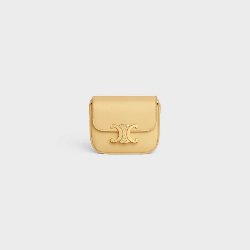 Celine TRIOMPHE in Shiny calfskin Mini Bags POLLEN | CL-593014