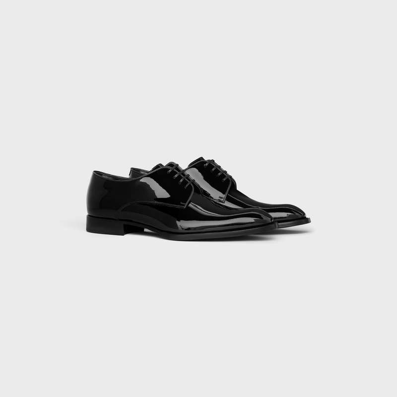 Celine TUXEDO DERBY in Patent calfskin Loafers Black | CL-591882