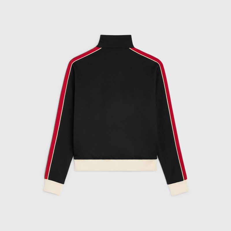 Celine Tracksuit in double face jersey Sweatshirts BLACK/RUST/ECRU | CL-592120