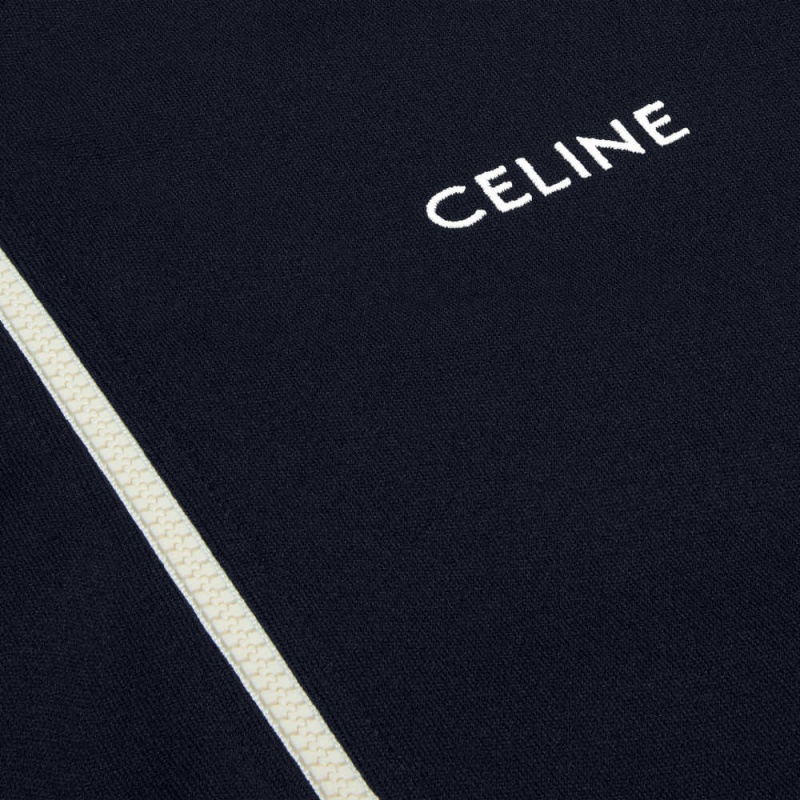 Celine Tracksuit in double face jersey Sweatshirts BLEU ANCRE / OFF WHITE | CL-592799