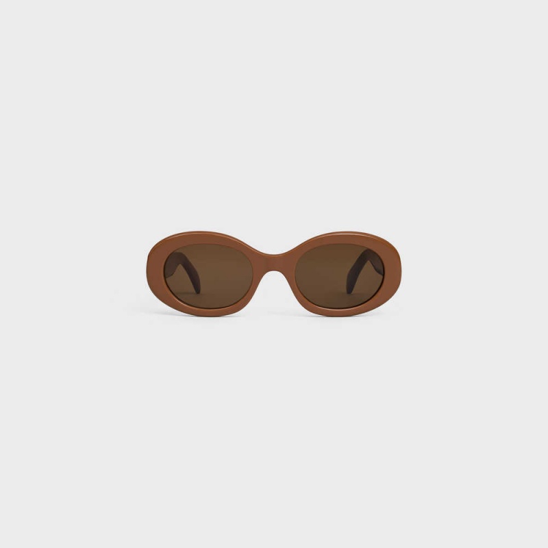 Celine Triomphe 01 in Acetate Sunglasses Camel | CL-592381