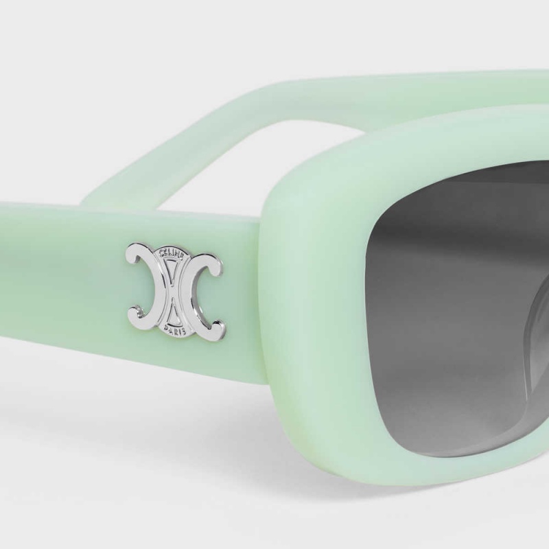 Celine Triomphe 04 in Acetate Sunglasses Milky Green | CL-592393