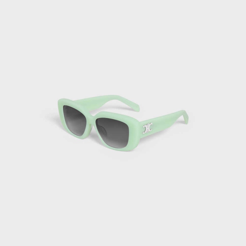 Celine Triomphe 04 in Acetate Sunglasses Milky Green | CL-592393