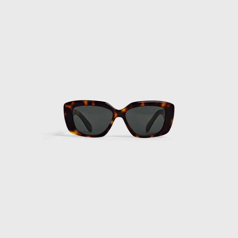 Celine Triomphe 04 in Acetate Sunglasses Dark Havana | CL-592392