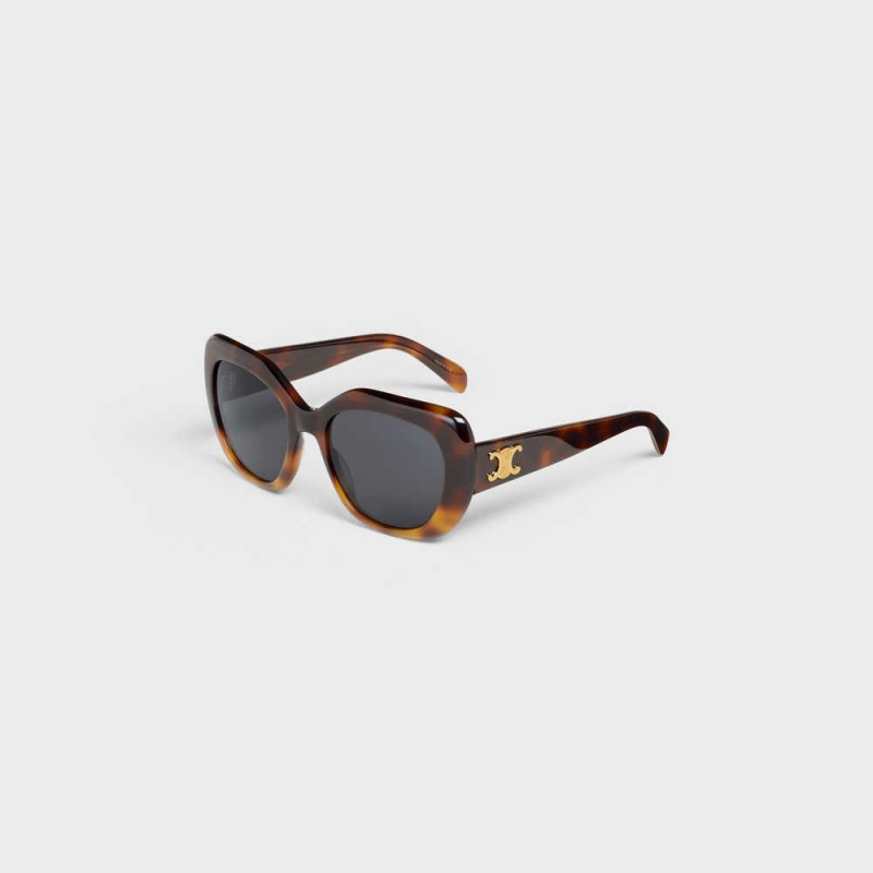 Celine Triomphe 06 in Acetate Sunglasses Gradient Havana | CL-592406