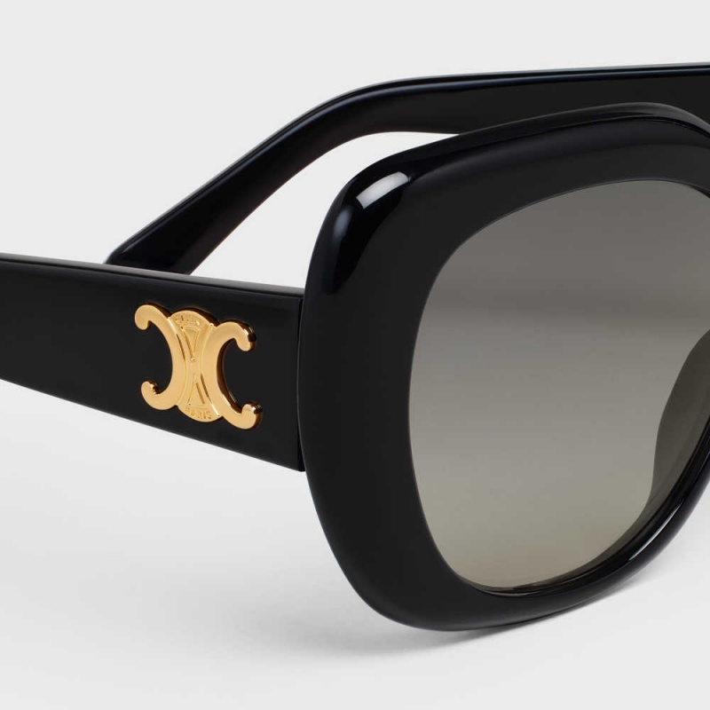 Celine Triomphe 06 in Acetate Sunglasses Black | CL-592405