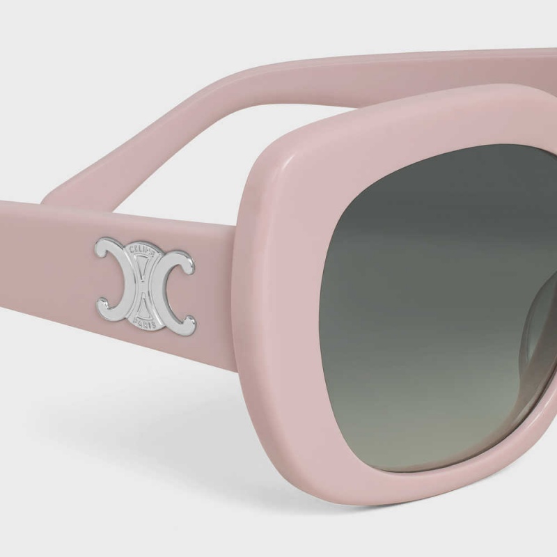 Celine Triomphe 06 in Acetate Sunglasses Pastel Pink | CL-592385