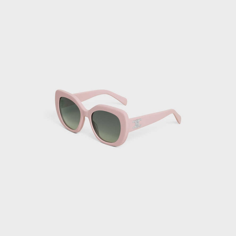 Celine Triomphe 06 in Acetate Sunglasses Pastel Pink | CL-592385