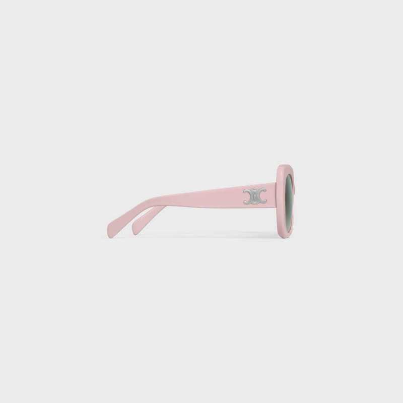 Celine Triomphe 06 in Acetate Sunglasses Pastel Pink | CL-592385