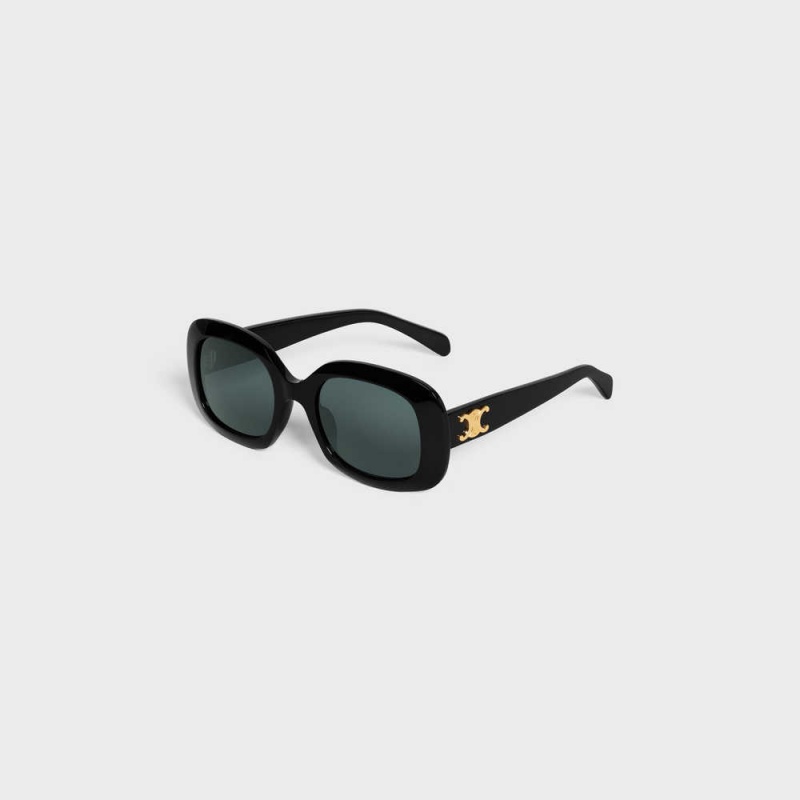 Celine Triomphe 10 in Acetate Sunglasses Black | CL-592396