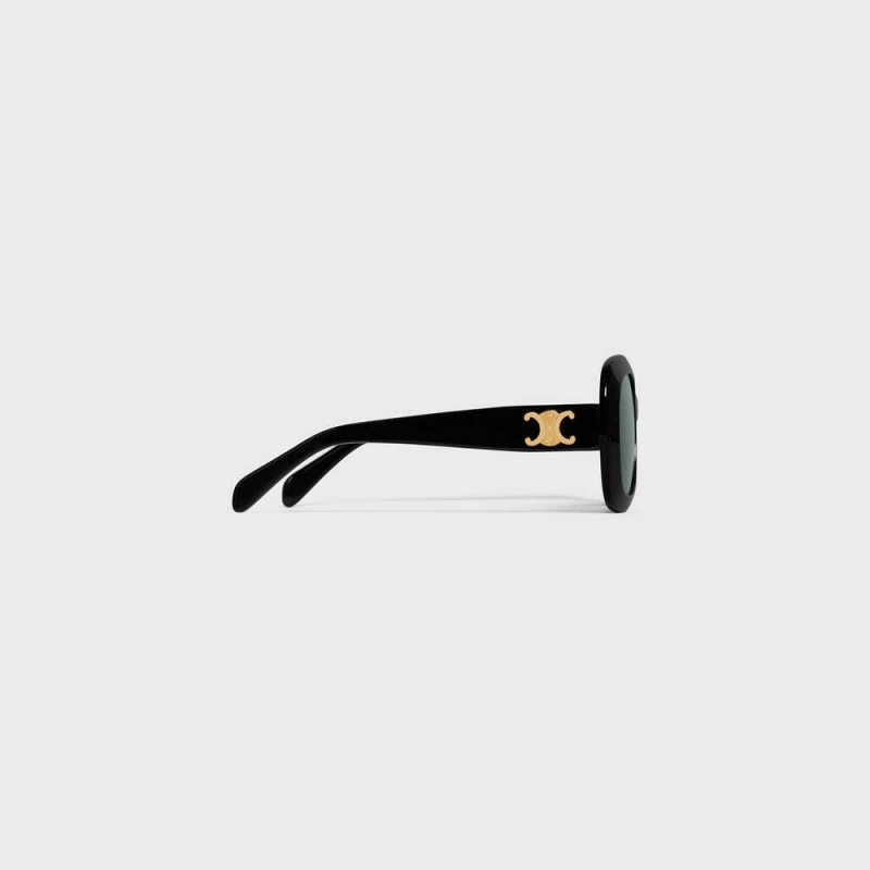 Celine Triomphe 10 in Acetate Sunglasses Black | CL-592396