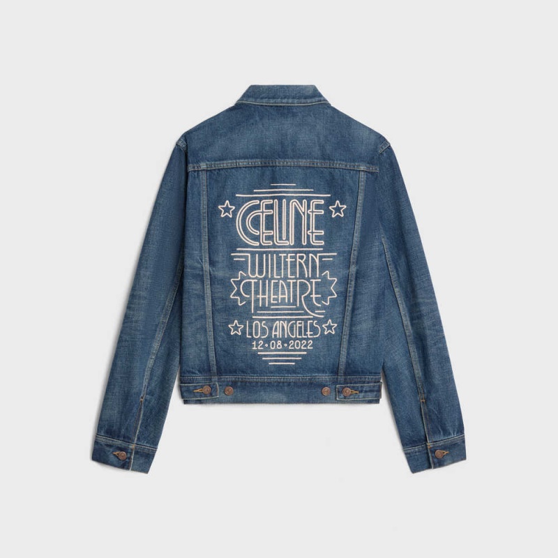 Celine Trucker in dark union wash denim Jackets DARK UNION WASH | CL-592633