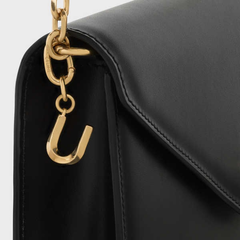 Celine U CHARM in Brass Leather Goods Accessories Gold | CL-592940