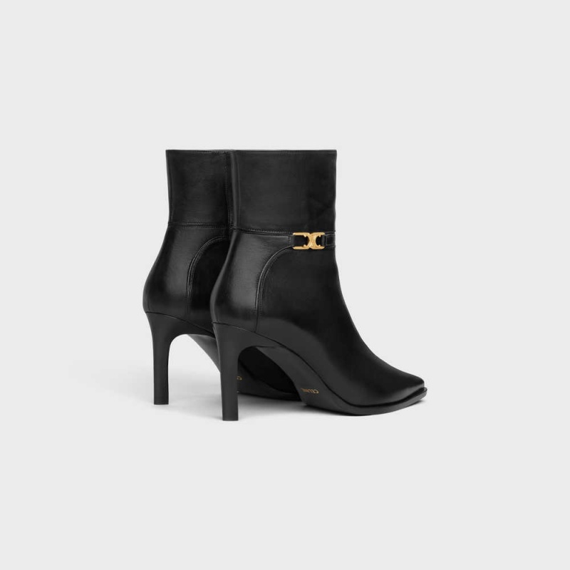 Celine VERNEUIL WITH TRIOMPHE in Calfskin Boots Black | CL-592493