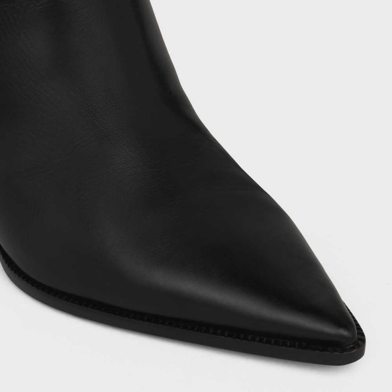 Celine Verneuil high in Calfskin Boots Black | CL-592518