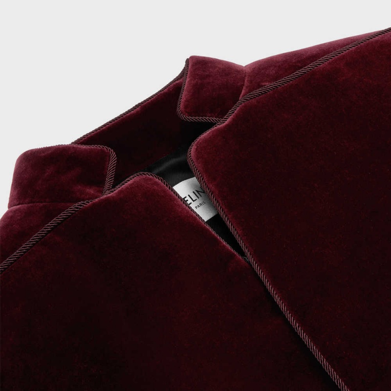 Celine Victorian in cotton velvet Jackets Bordeaux | CL-592652