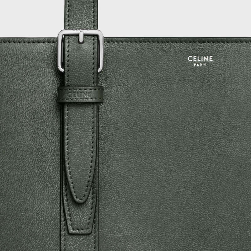 Celine WITH BUCKLE in SMOOTH CALFSKIN Cabas DARK ARMY | CL-591834