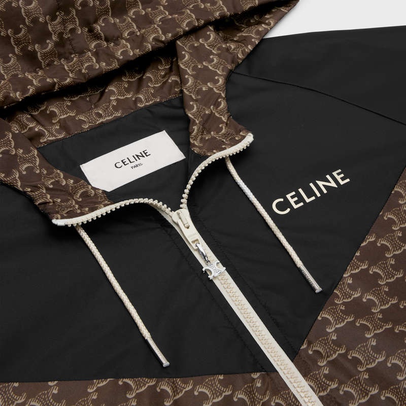 Celine blouson in monogram nylon Blousons Beige / Black | CL-591954