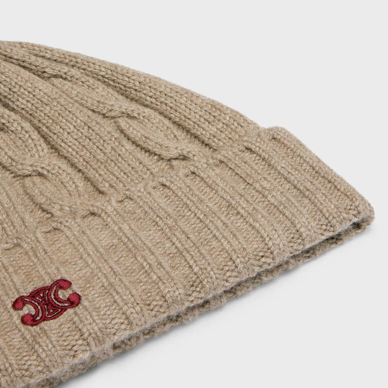 Celine cable-knit triomphe in cashmere Cap Light taupe | CL-591720