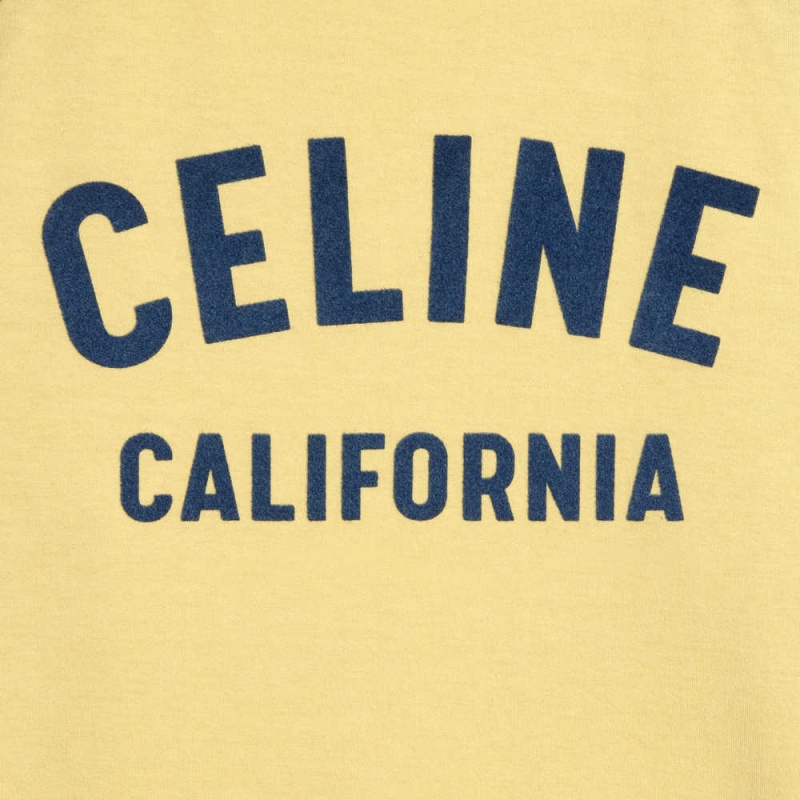 Celine california 70 s in cotton jersey T-shirts LEMON PIE / BLEU NUIT | CL-592811